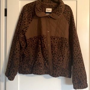 Abercrombie Super Soft Leopard Sherpa Jacket